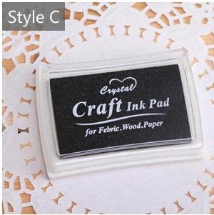 BUKE 15 Colors Inkpad Handmade DIY Craft Oil Based Ink Pad for Fabric Wood Paper Scrapbooking Ink pad Finger Painting - bukenotebook