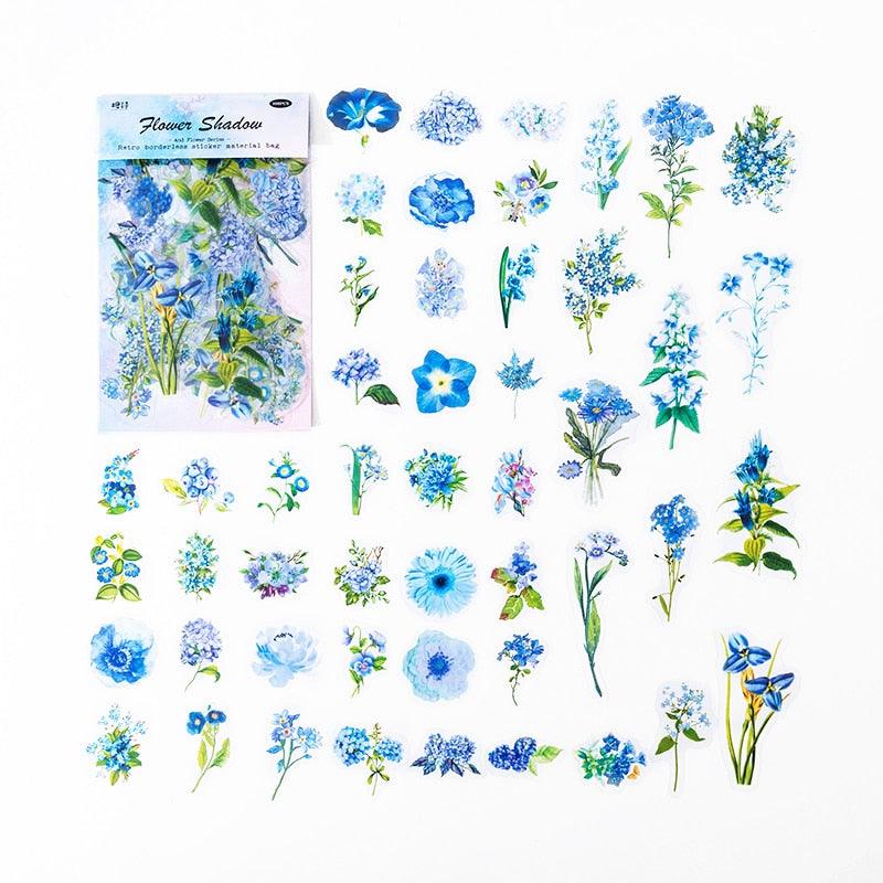 BUKE  40Pcs/Bag Plant Flower Series Decorative Diary Sticker Scrapbook Planner Decorative Stationery Sticker - bukenotebook