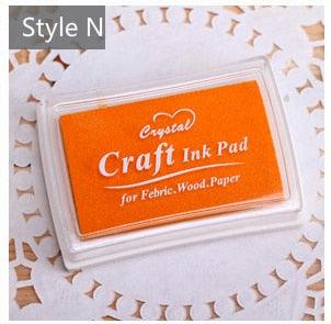BUKE 15 Colors Inkpad Handmade DIY Craft Oil Based Ink Pad for Fabric Wood Paper Scrapbooking Ink pad Finger Painting - bukenotebook