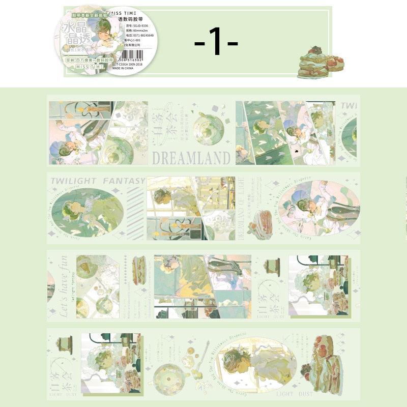 BUKE 8 Style 200cm/roll Vintage Flower PET Tape Beautiful Butterfly Figure Hand Account Decorative Stationery Tape - bukenotebook