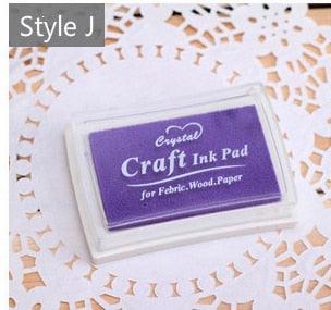 BUKE 15 Colors Inkpad Handmade DIY Craft Oil Based Ink Pad for Fabric Wood Paper Scrapbooking Ink pad Finger Painting - bukenotebook