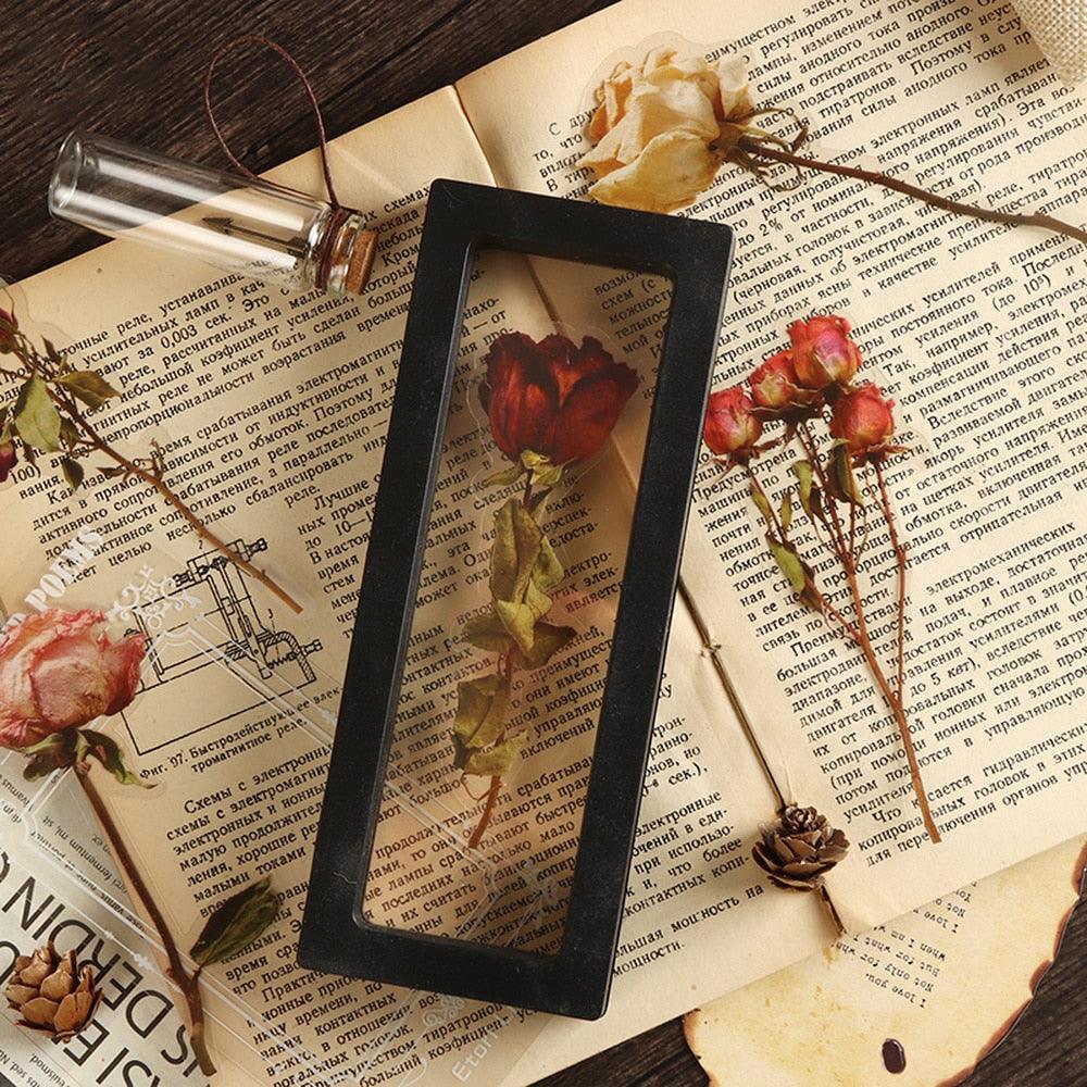 BUKE 6 Styles 6 Pcs/bag Vintage Plant Flower PET Sticker Aesthetic Hand Account Material DIY Decorative Stationery Sticker - bukenotebook