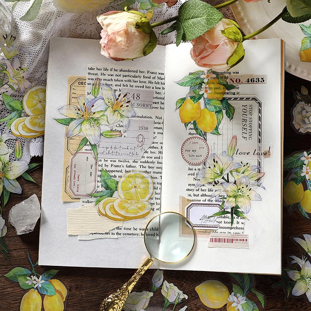 BUKE  4 Styles 10 Pcs/Bag Aesthetic Botanical Sticker Pack Literary Fresh Fruit Scrapbooking Decorative Stationery Stickers - bukenotebook