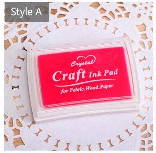 BUKE 15 Colors Inkpad Handmade DIY Craft Oil Based Ink Pad for Fabric Wood Paper Scrapbooking Ink pad Finger Painting - bukenotebook