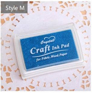 BUKE 15 Colors Inkpad Handmade DIY Craft Oil Based Ink Pad for Fabric Wood Paper Scrapbooking Ink pad Finger Painting - bukenotebook