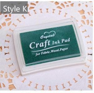 BUKE 15 Colors Inkpad Handmade DIY Craft Oil Based Ink Pad for Fabric Wood Paper Scrapbooking Ink pad Finger Painting - bukenotebook