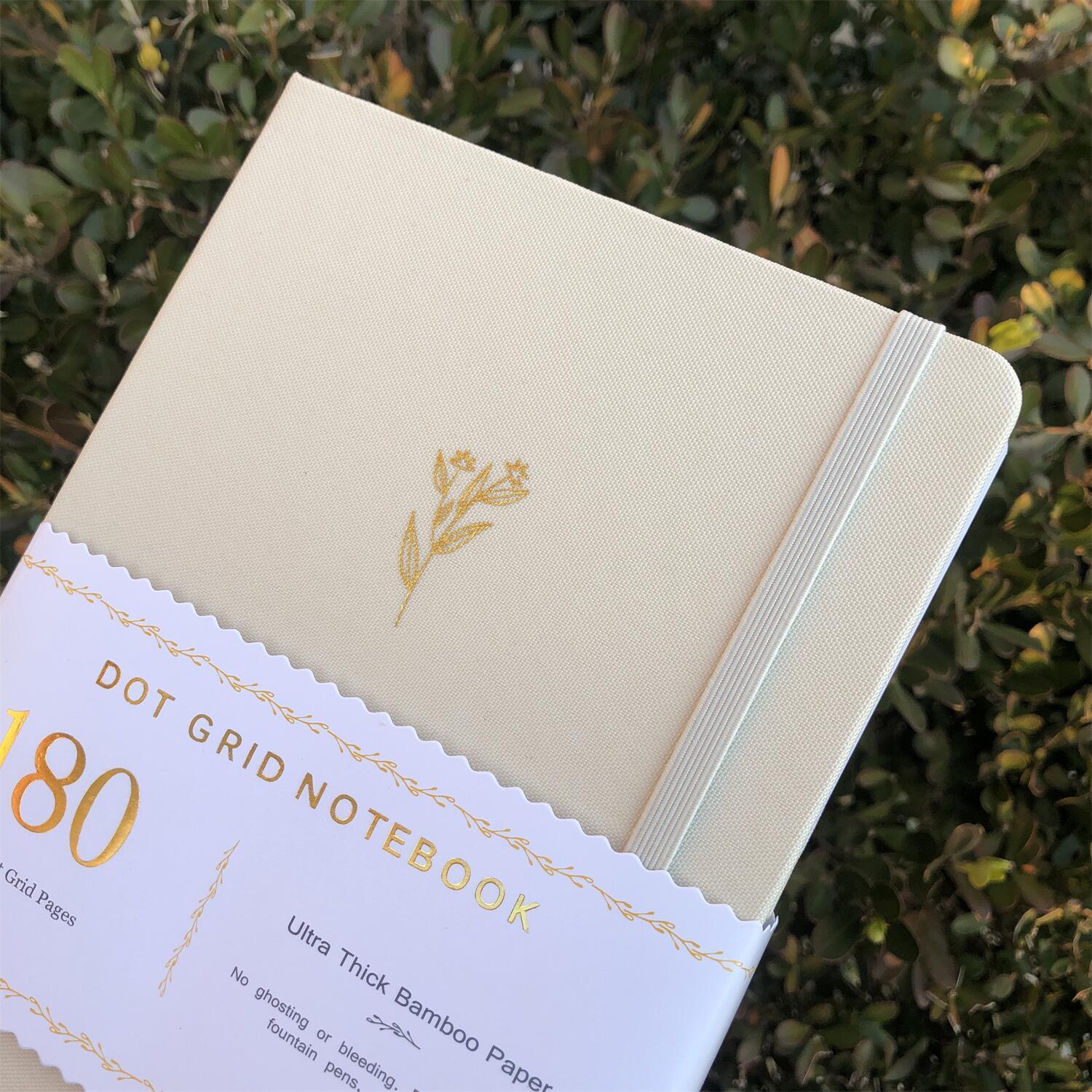 BUKE elegant fabric dot grid notebook for notes and sketching